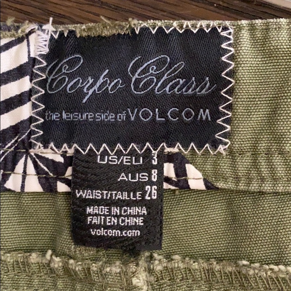 Volcom Corpo Class Olive Green Chino Shorts View 6